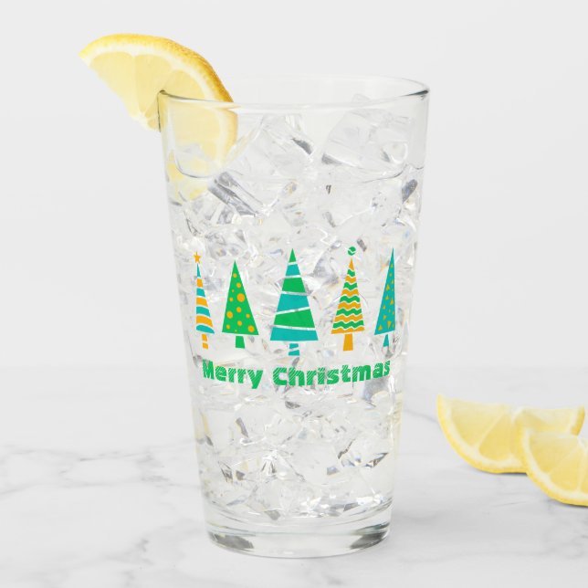 Fir Trees Christmas Glass (Front Ice)
