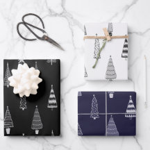 Fir trees christmas pattern