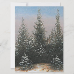 Fir Trees in the Snow (Winter Christmas Scene) Card