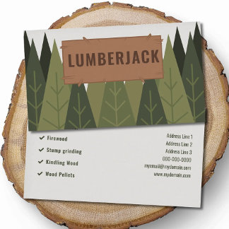 Fir Trees - Lumberjack Business Card