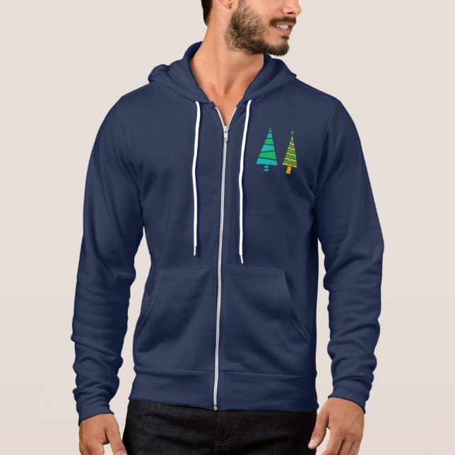 Fir Trees Zip Hoodie (Front)