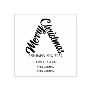 fir with words to personalize rubber stamp