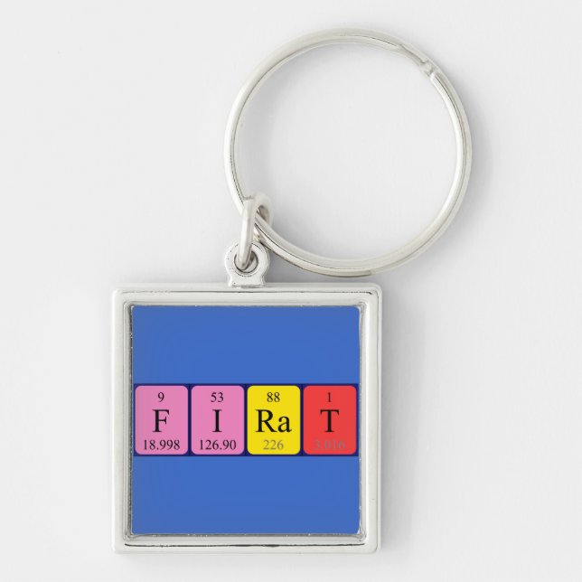 Firat periodic table name keyring (Front)