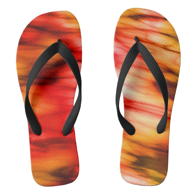 Fire Abstract Flip Flops (Footbed)