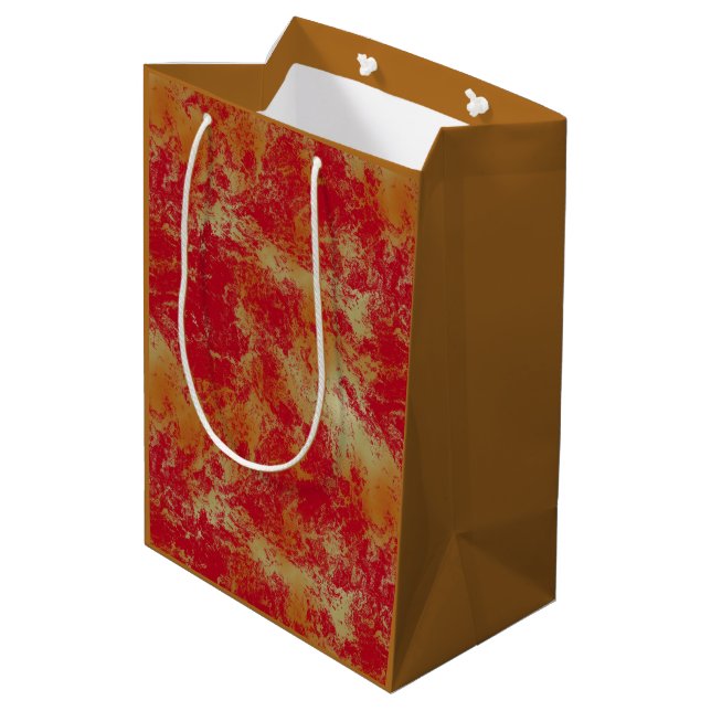 Fire Abstract   Medium Gift Bag (Back Angled)