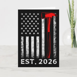 Fire Academy Graduation 2026 Usa Flag Future Firef Card