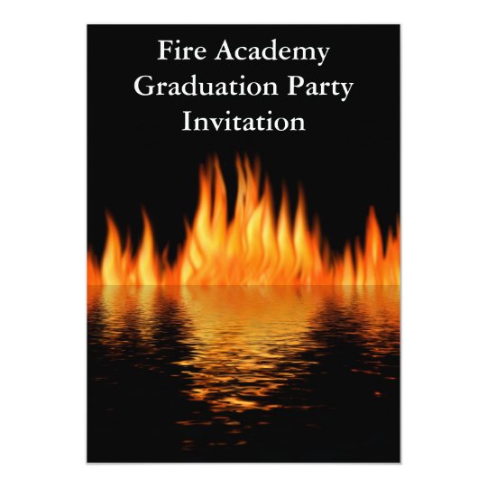 Fire Academy Graduation Party Invitation Fireman