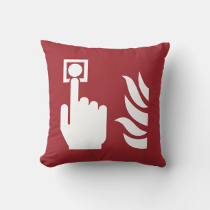 Fire Alarm Button Safety Sign Cushion