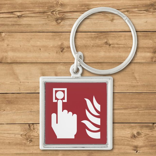 Fire Alarm Button Safety Sign Key Ring (Creator Uploaded)