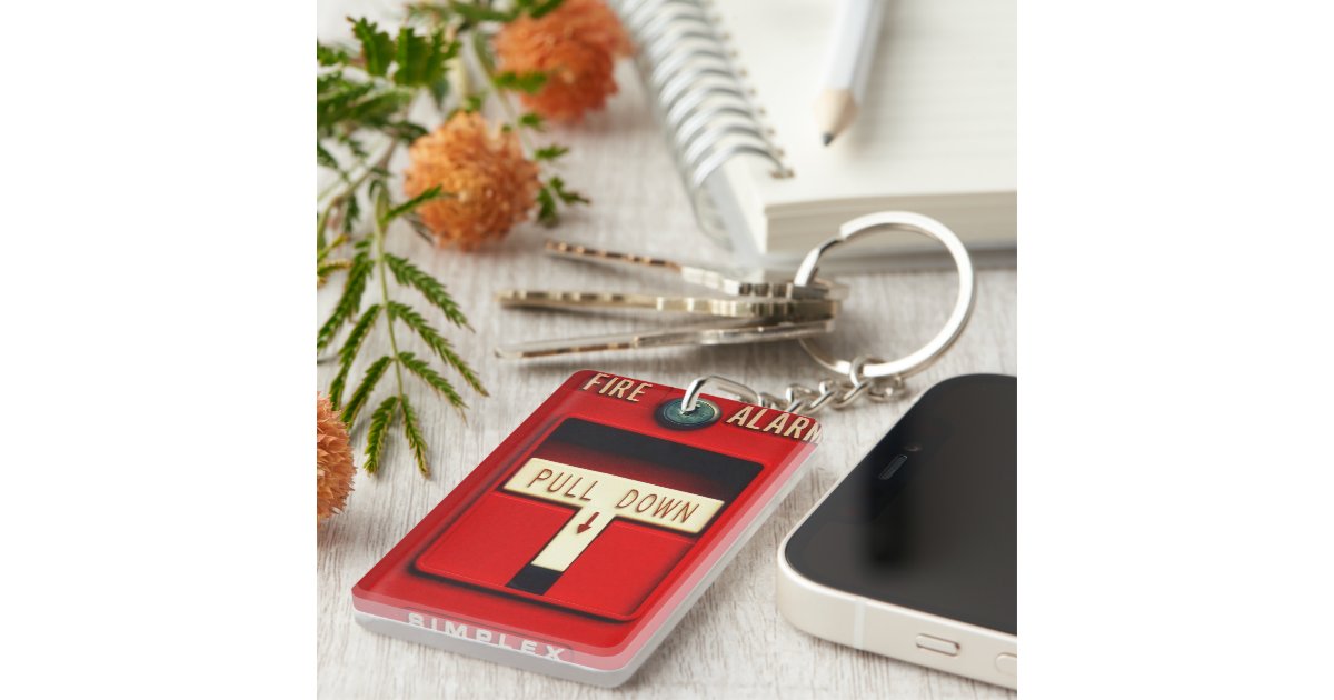 Fire alarm key ring Zazzle