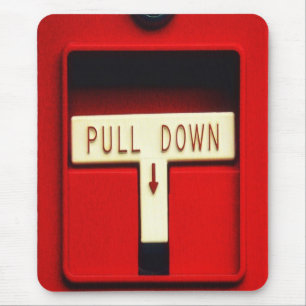 Fire alarm mouse mat