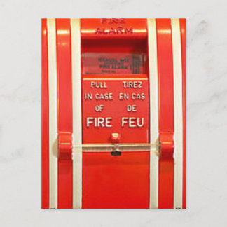 Fire alarm postcard