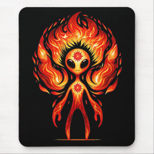 Fire Alien Mouse Mat