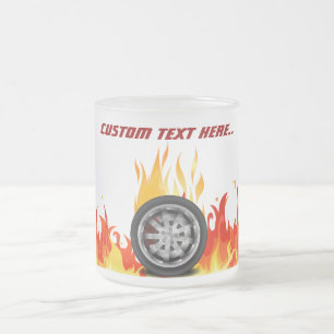 Fire, Alloy Frosted Glass Coffee Mug