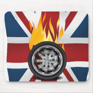Fire, Alloy Great Britain Mouse Mat