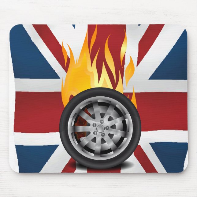 Fire, Alloy Great Britain Mouse Mat (Front)