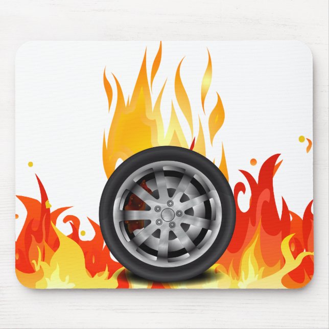 Fire, Alloy Mouse Mat (Front)