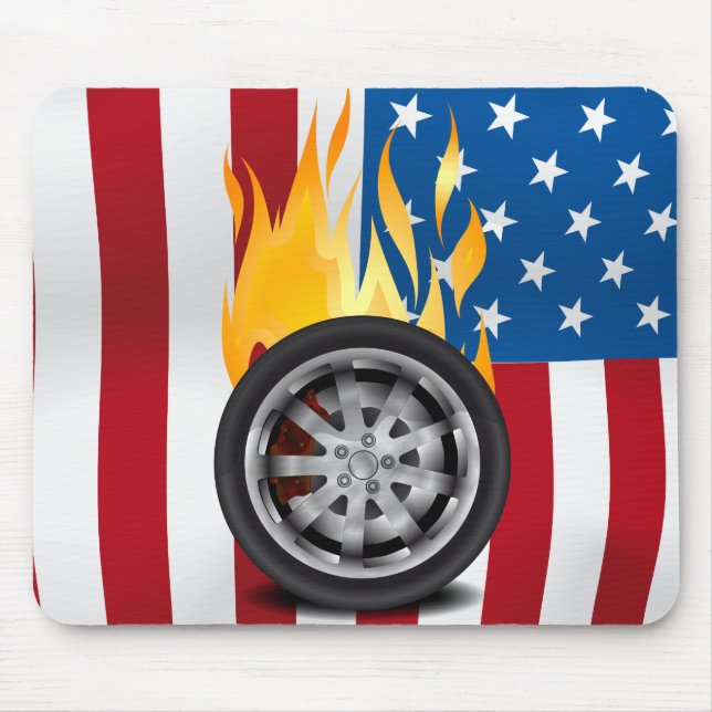 Fire, Alloy - USA Mouse Mat (Front)