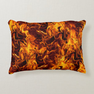 Fire and Flame Pattern Decorative Cushion