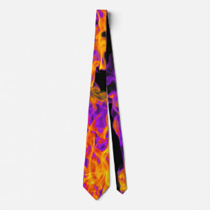 Fire and Flame Pattern Neck Tie