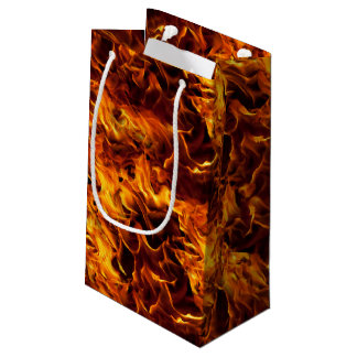 Fire and Flame Pattern Small Gift Bag