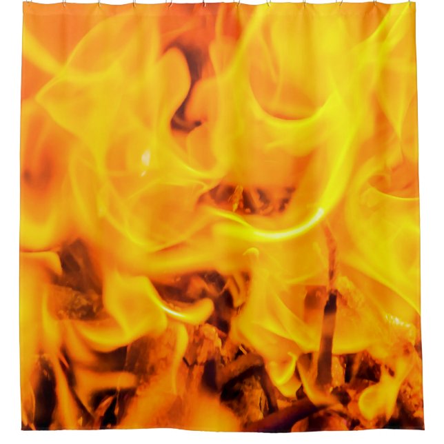 Fire And Flame Shower Curtain (Front)