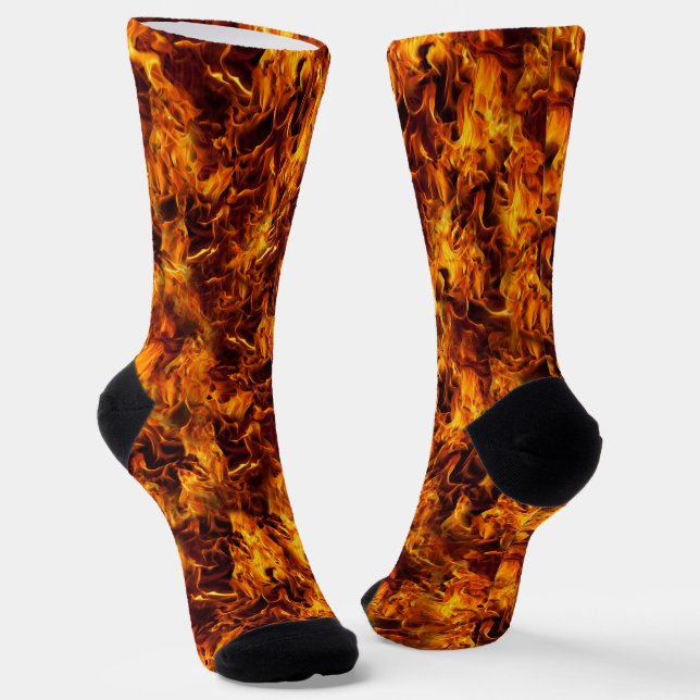 Fire and Flames Halloween  Socks (Angled)