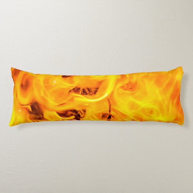 Fire And Flames Pattern Body Cushion (Front)
