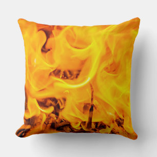 Fire And Flames Pattern Cushion