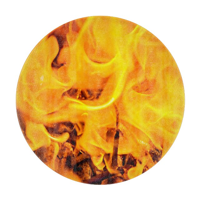 Fire And Flames Pattern Cutting Board (Front)