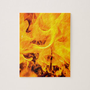 Fire And Flames Pattern Jigsaw Puzzle