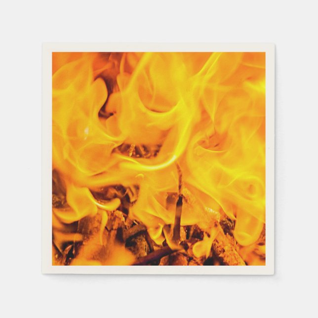 Fire And Flames Pattern Napkin (Front)