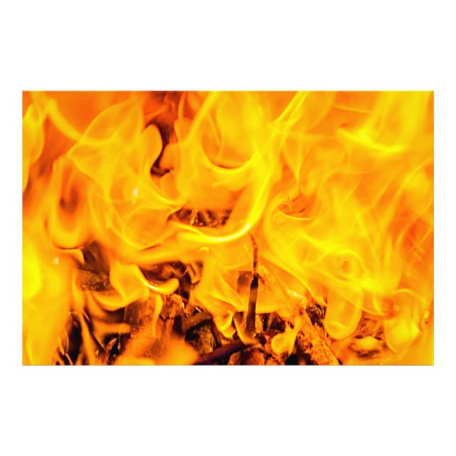 Fire And Flames Pattern Photo Print (Front)