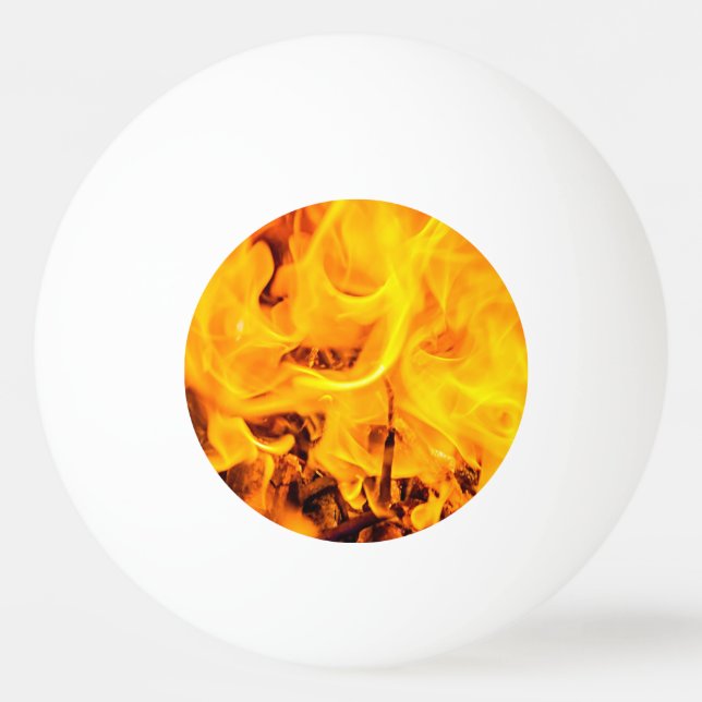 Fire And Flames Pattern Ping Pong Ball (Front)