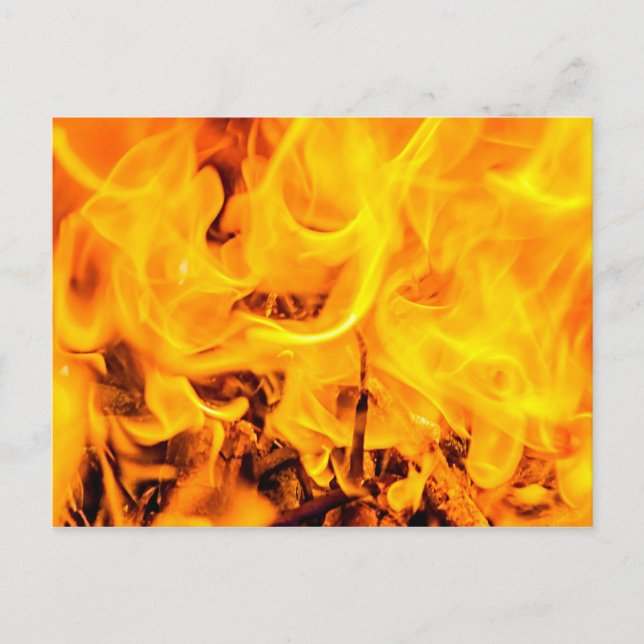 Fire And Flames Pattern Postcard (Front)