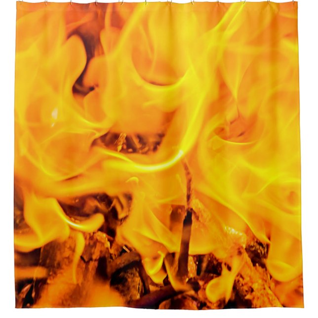 Fire And Flames Pattern Shower Curtain (Front)