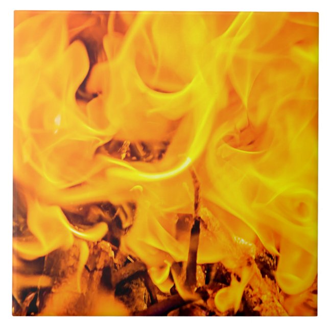 Fire And Flames Pattern Tile (Front)