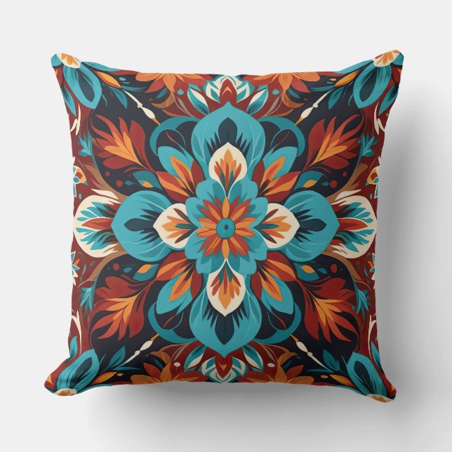 Fire and Flowers Cushion (Front)