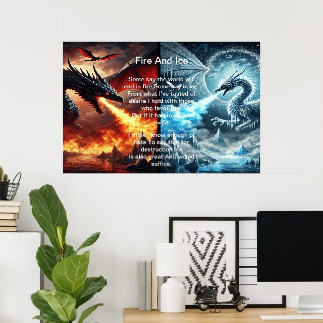  Fire and Ice: A Dragon's Tale Poster (Home Office)