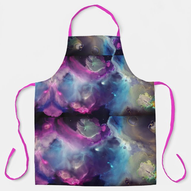 Fire and Ice abstract Nebula  Apron (Front)