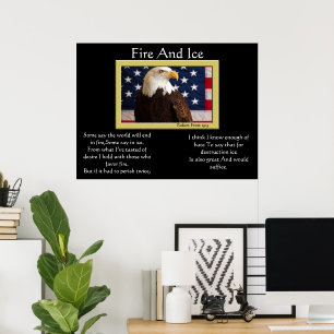 Fire And Ice Bald Eagle 4th Of July Posters 14