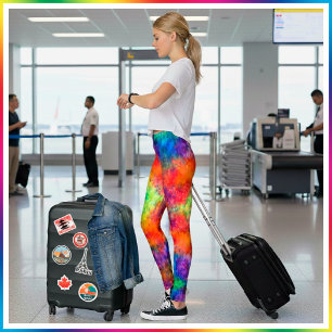 [Fire and Ice] Bright Bold Rainbow Tie-Dye Leggings