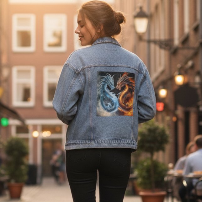 Fire and Ice Denim Jacket (Creator Uploaded)