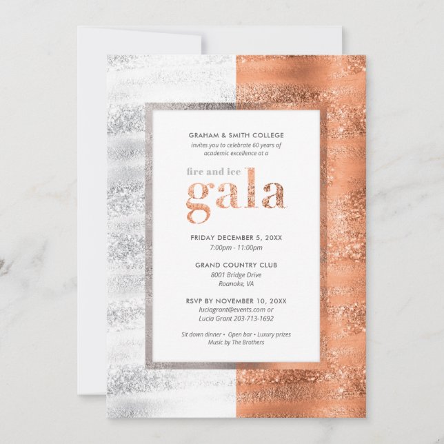 Fire and Ice Gala Invitation (Front)