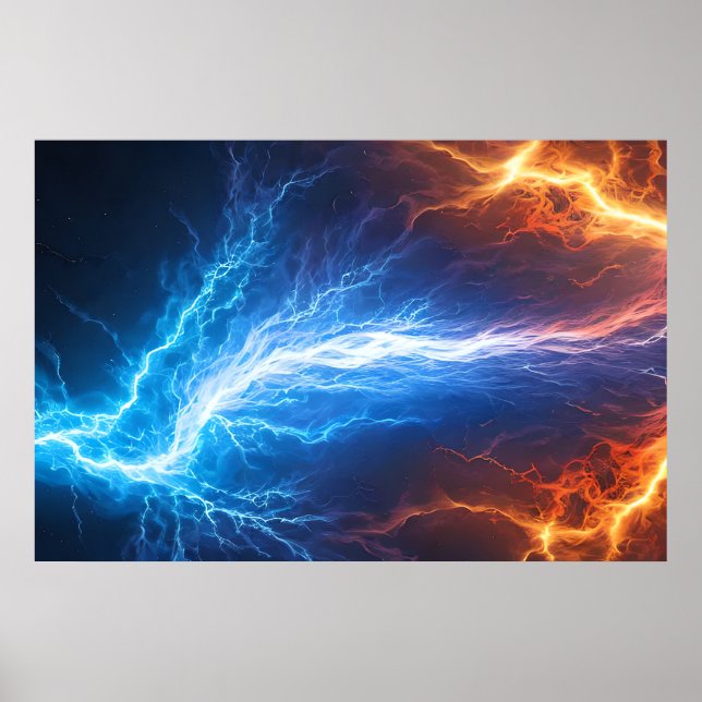 Fire and Ice - Lightning Poster (Front)