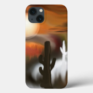 Fire and Ice Southwestern Abstract Art iPhone 13 Case