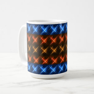 Fire and Ice Star Pattern Coffee Mug