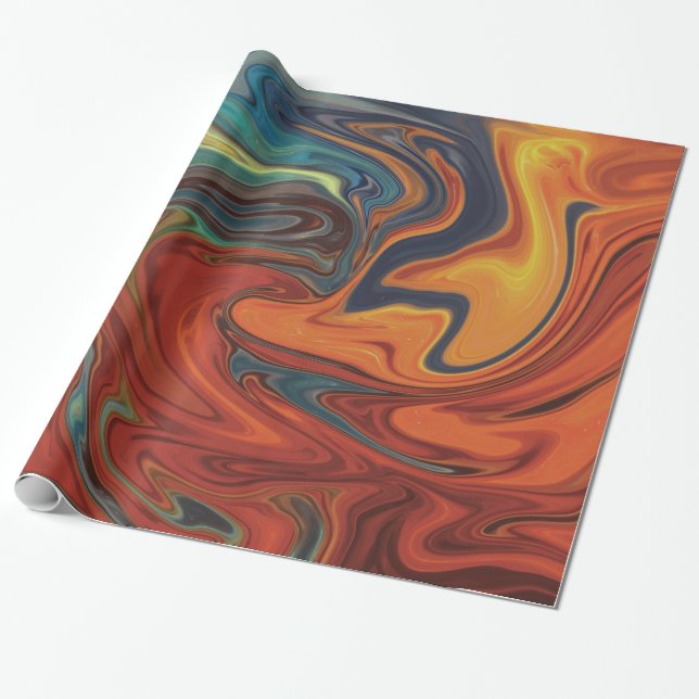 fire and ice wrapping paper (Unrolled)