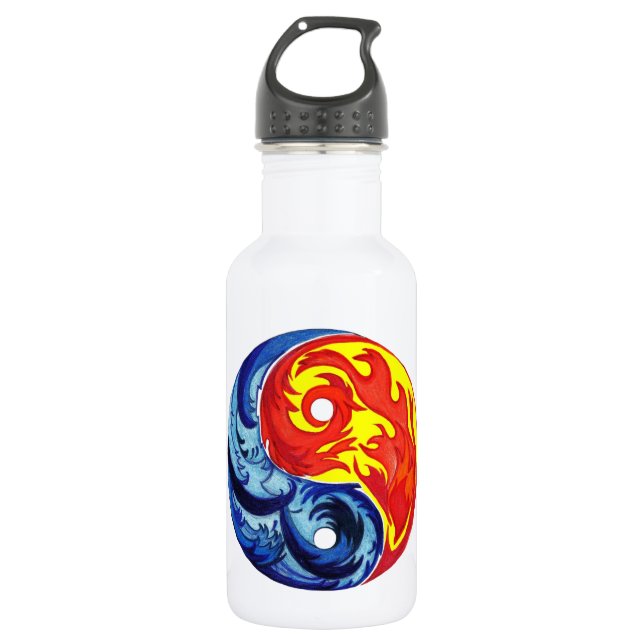 Fire and Ice Yin-Yang 532 Ml Water Bottle (Front)