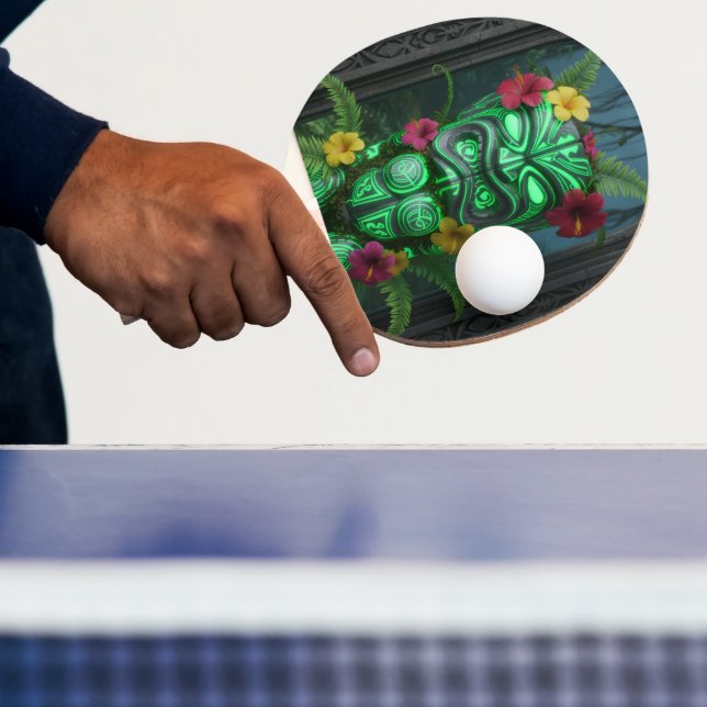 Fire and Land Tiki Ping Pong Paddle (Insitu)
